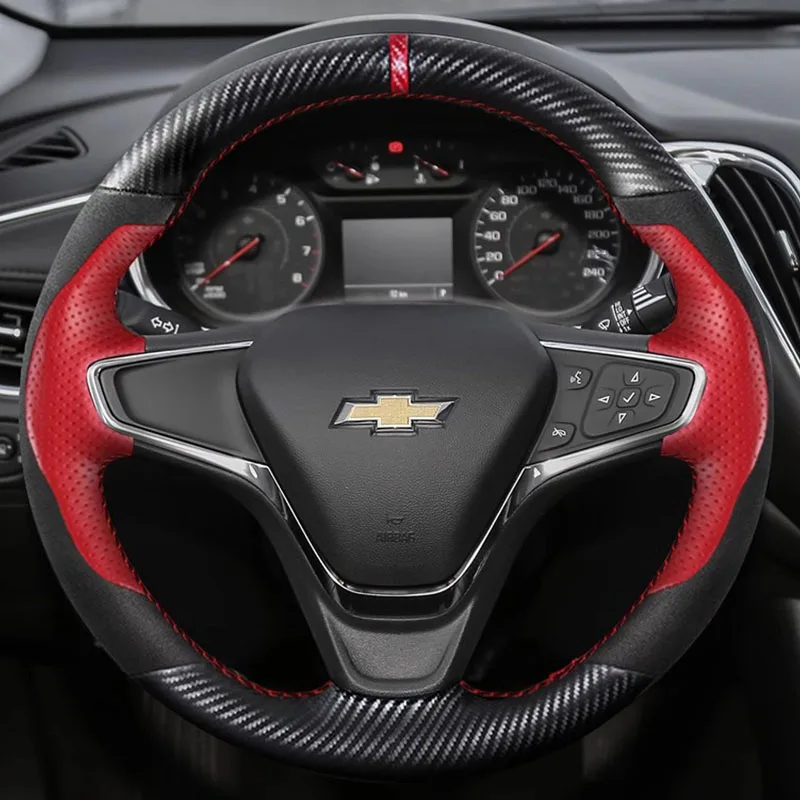 Hand Stitched Genuine Leather Sports style car Steering Wheel Cover For Chevrolet Malibu XL 2015-2019 Equinox 2017-2019 Interior
Hand Stitched Genuine Leather Sports style car Steering Wheel Cover For Chevrolet Malibu XL 2015-2019 Equinox 2017-2019 Interior