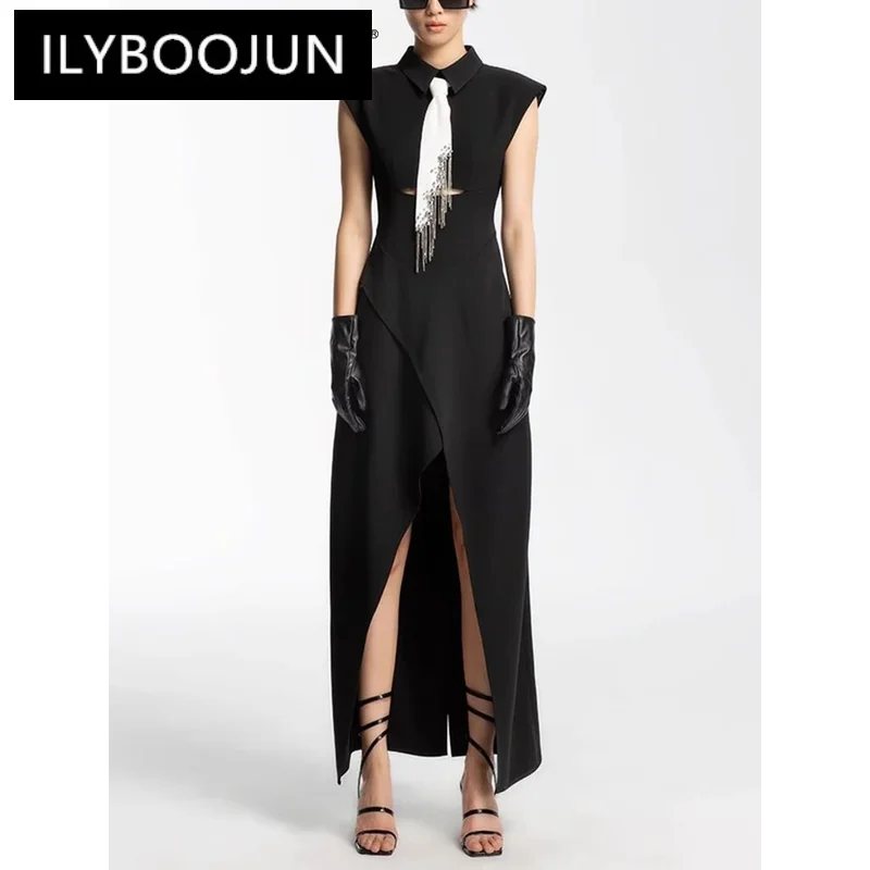 ILYBOOJUN Solid Hollow Out Dresses For Women Lapel Sleeveless High Waist Slimming Irregular Hem Dress Female Fashion Clothing
ILYBOOJUN Solid Hollow Out Dresses For Women Lapel Sleeveless High Waist Slimming Irregular Hem Dress Female Fashion Clothing