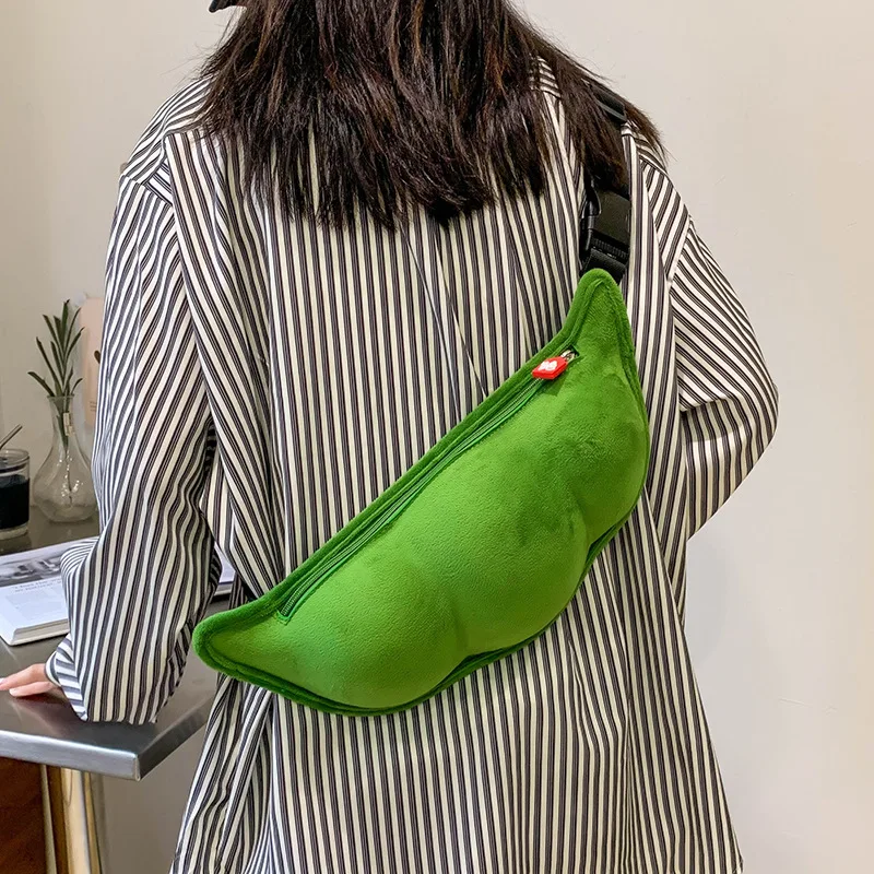 Fashion Plush Women's Messenger Bag Cute Edamame Shaped Shoulder Bag Fresh Sweet Solid Color Zipper Handbags For Women
Fashion Plush Women's Messenger Bag Cute Edamame Shaped Shoulder Bag Fresh Sweet Solid Color Zipper Handbags For Women