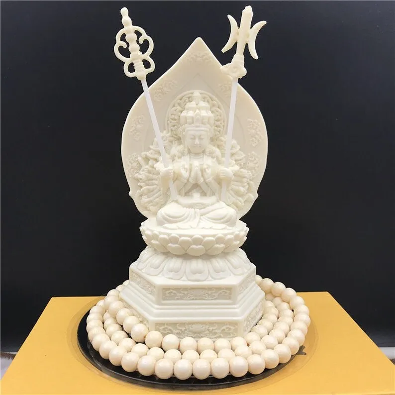 

Guanyin Statue of Buddha Sculpture, Meditation Space with Thousand Hands, Lucky Feng Shui, Inspired by Lucky