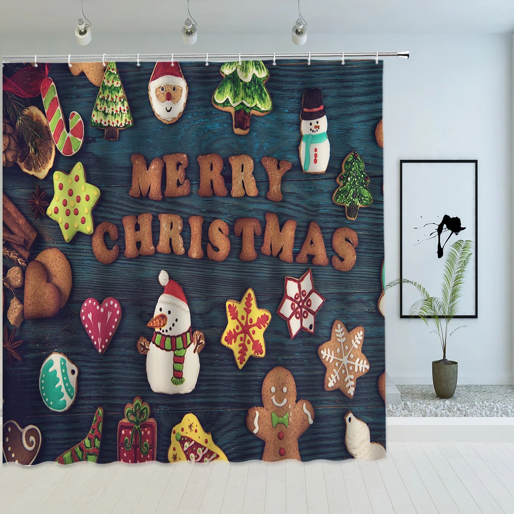 Gingerbread Man Pine Cones Christmas Shower Curtain Xmas Balls Snowflake Rustic Wooden Board Bath Curtains Bathroom Home Decor
Gingerbread Man Pine Cones Christmas Shower Curtain Xmas Balls Snowflake Rustic Wooden Board Bath Curtains Bathroom Home Decor