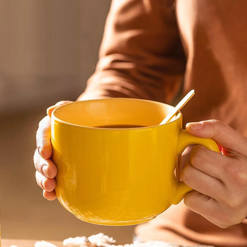 Candy color contrast cup home ceramic with handle water cup cute girl large-capacity oat milk breakfast cup coffee mug
Candy color contrast cup home ceramic with handle water cup cute girl large-capacity oat milk breakfast cup coffee mug