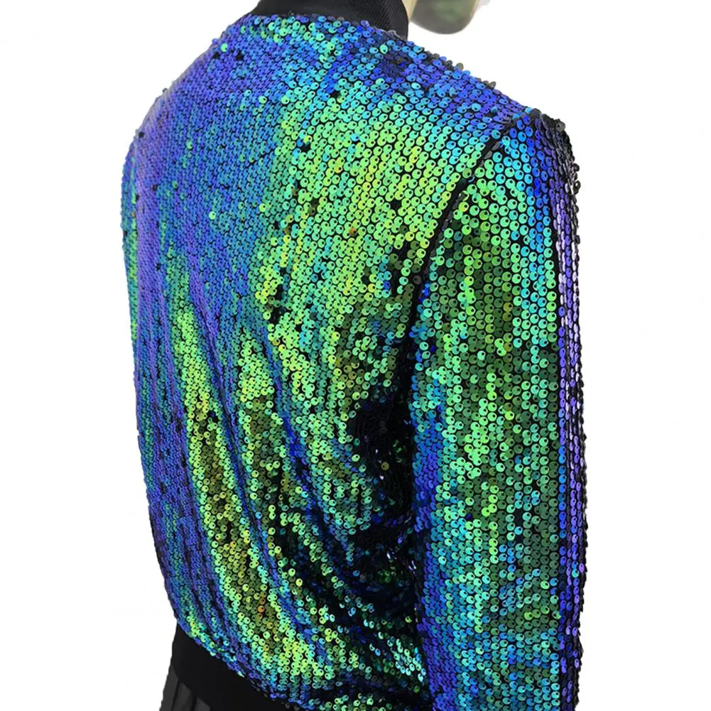 Sequin Jacket Sequin Decor Long Sleeve Women's Cardigan with Elastic Cuff Hem Zipper Closure Solid Color Striped Lady for Women
Sequin Jacket Sequin Decor Long Sleeve Women's Cardigan with Elastic Cuff Hem Zipper Closure Solid Color Striped Lady for Women