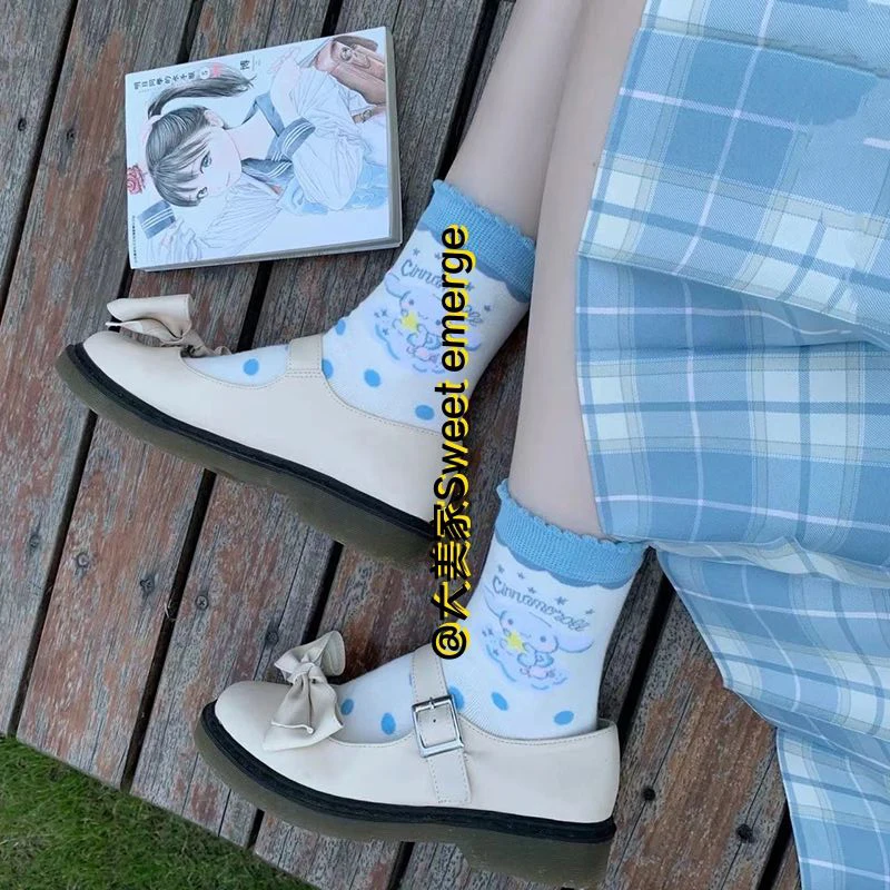 Kawaii Sanrio Lady's Socks Cute White Socks Pure Wind Spring Summer and Autumn Knitted Cartoon Lace Midtube Socks
Kawaii Sanrio Lady's Socks Cute White Socks Pure Wind Spring Summer and Autumn Knitted Cartoon Lace Midtube Socks