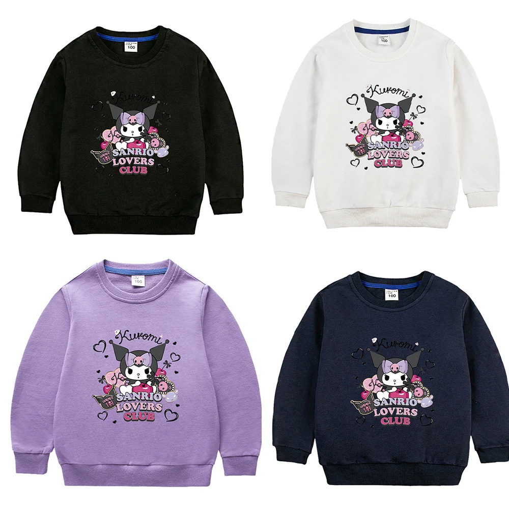 Anime Sanrios Kuromi Kids Girl Boy Sweatshirt Korean Style Long Sleeve Tshirts Clothes Casual Pullover Sweater Tops for Children
Anime Sanrios Kuromi Kids Girl Boy Sweatshirt Korean Style Long Sleeve Tshirts Clothes Casual Pullover Sweater Tops for Children