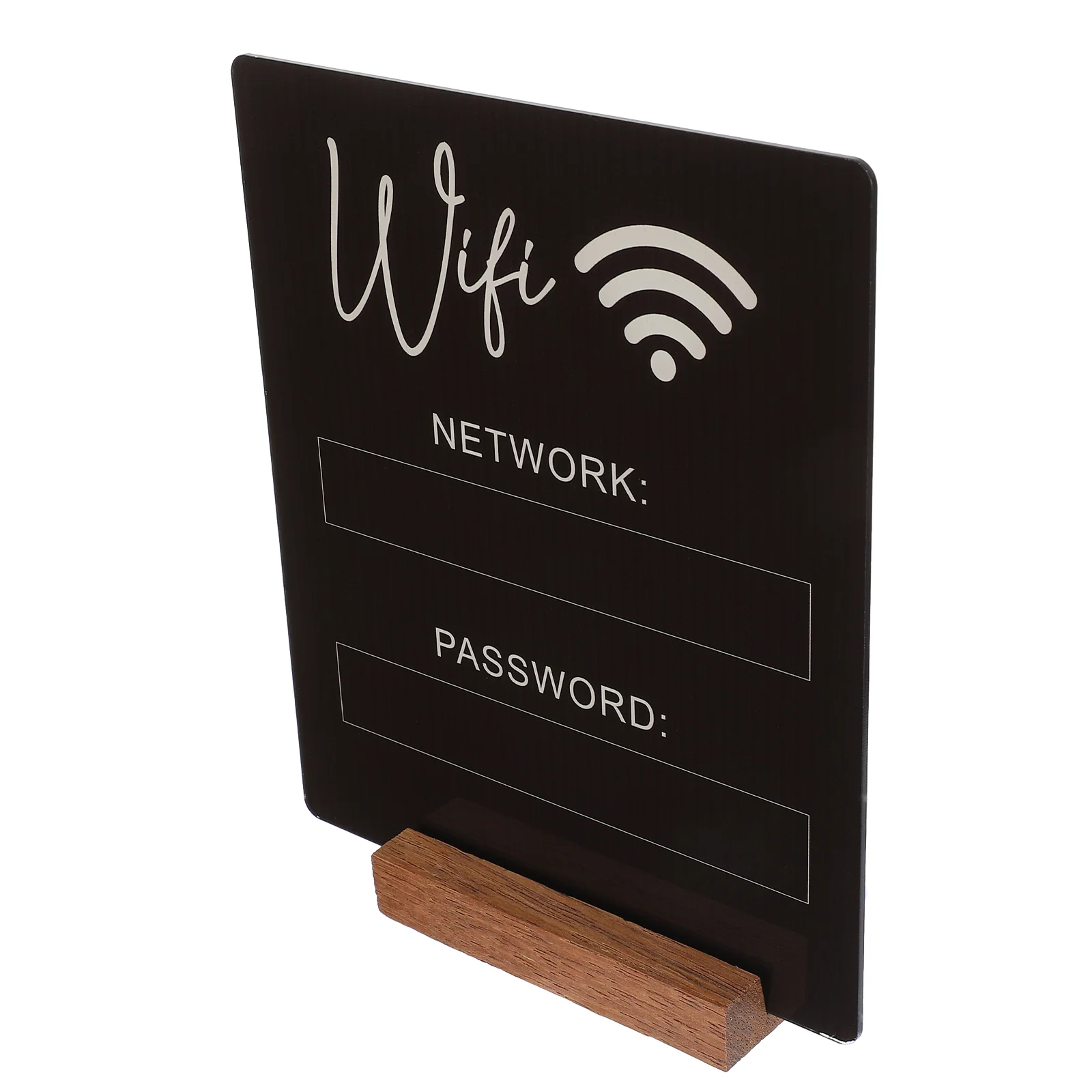 

Dining Table Decor Hotel Wifi Sign Password for Home Guests Signage Wireless Network Account and Desk Acrylic Reminder