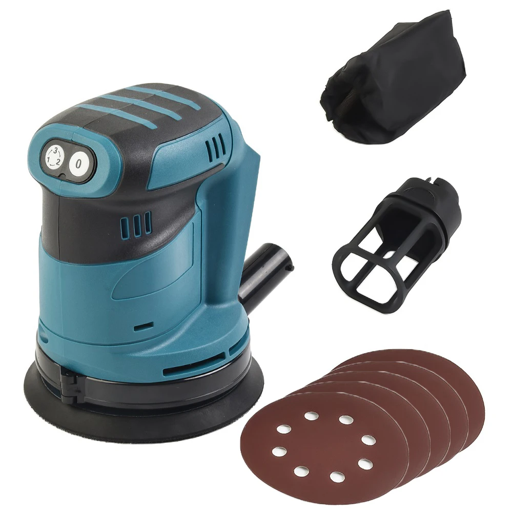 

Cordless Electric-Sander 125mm 3 Speed Orbital Sander Wood Grinder-Sanding Machine With Sandpaper For Makita 18V Battery