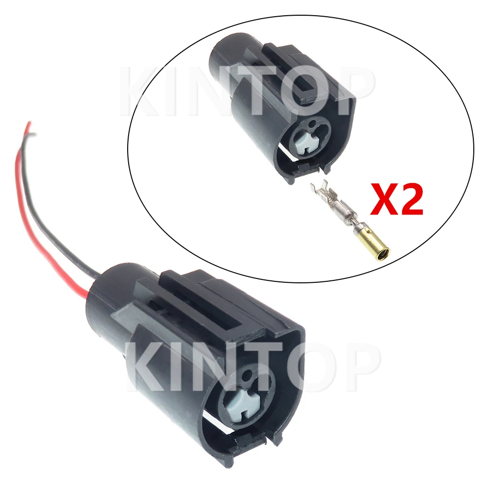 

1 Set 2 Pins Car Starter Plastic Housing Wire Connector Auto Wiring Terminal Sockets with Cables Automobile Accessories