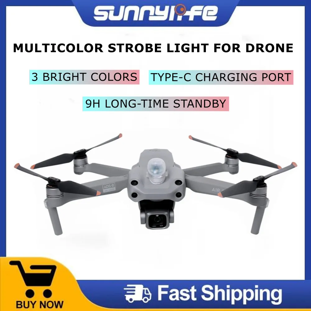 Многоцветный стробоскоп SunnyLife, стробоскопический стробоскоп для DJI Mini 2 Air 2 2S и FPV дрона, 3 ярких цвета, порт зарядки Type-C, 9 часов автономной работы
Многоцветный стробоскоп SunnyLife, стробоскопический стробоскоп для DJI Mini 2 Air 2 2S и FPV дрона, 3 ярких цвета, порт зарядки Type-C, 9 часов автономной работы