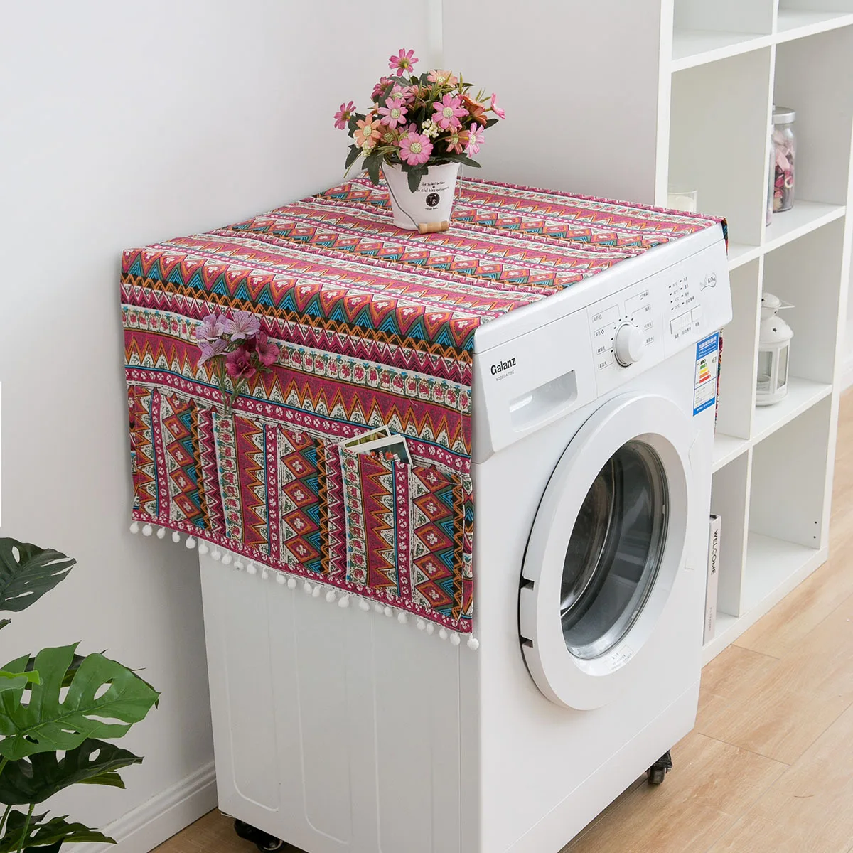 Washing Machine Organizer,Boho Foliage Flowers Pattern Bohemian Blossom Illustration,Anti-slip Fabric Top Cover for Washer Dryer
Washing Machine Organizer,Boho Foliage Flowers Pattern Bohemian Blossom Illustration,Anti-slip Fabric Top Cover for Washer Dryer