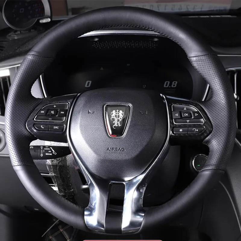 For Roewe Rx5 2016-2019 RX8 2019 Hand-stitched Black Genuine Leather non-slip Car Steering Wheel Cover
For Roewe Rx5 2016-2019 RX8 2019 Hand-stitched Black Genuine Leather non-slip Car Steering Wheel Cover