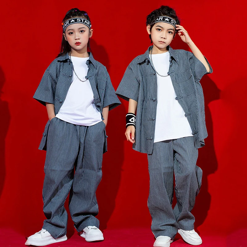 

Jazz Dance Costumes Girls Street Wear Boys Catwalk Three-Piece Kpop Outfits Children Ballroom Hip Hop Dance Rave Clothes DQS9850