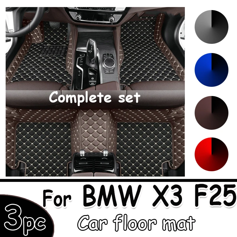 

Car Floor Mats For BMW X3 F25 MK2 2011~2014 Leather Luxury Mat Protective Pad Rug Covers Carpet Car Accessories Interior Parts