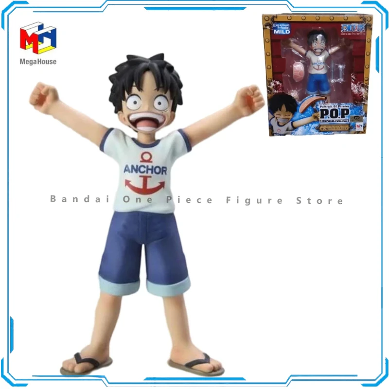 

In Stock Original Mega House One Piece POP Childhood Series First Luffy Action Figures Animation Toys Gifts Model