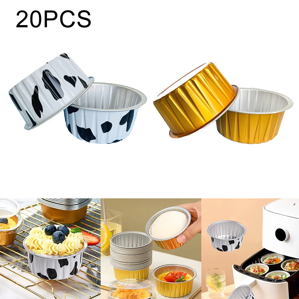 20PCS Egg Tart Aluminum Foil Bowl With Transparent Covers Aluminum Foil Good Heat Resistance Foil Cups For Air Fryer Barbecue
20PCS Egg Tart Aluminum Foil Bowl With Transparent Covers Aluminum Foil Good Heat Resistance Foil Cups For Air Fryer Barbecue