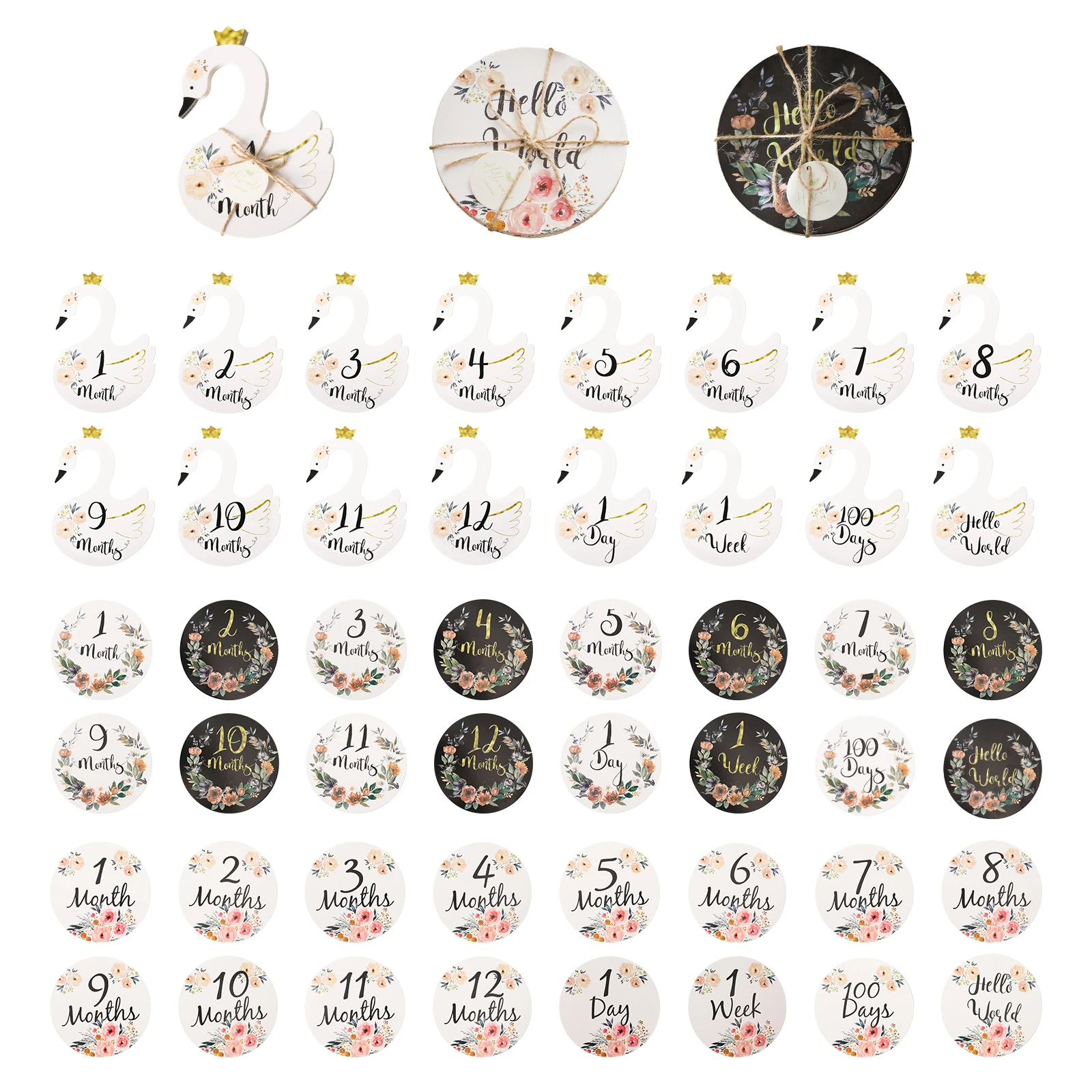 12Pcs/Set Baby Milestone Newborn Birth Age Monthly Memorial Paper Made Cards Growth Recording Cards Baby Birth Photography Props
12Pcs/Set Baby Milestone Newborn Birth Age Monthly Memorial Paper Made Cards Growth Recording Cards Baby Birth Photography Props