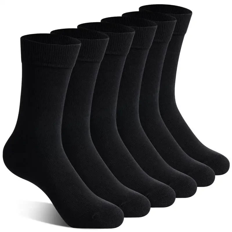 

6 Pairs Mens Crew Socks Lycra Spandex Comfort Sports Socks Breathable Casual Running Socks For Men High-Quality Men'S Socks