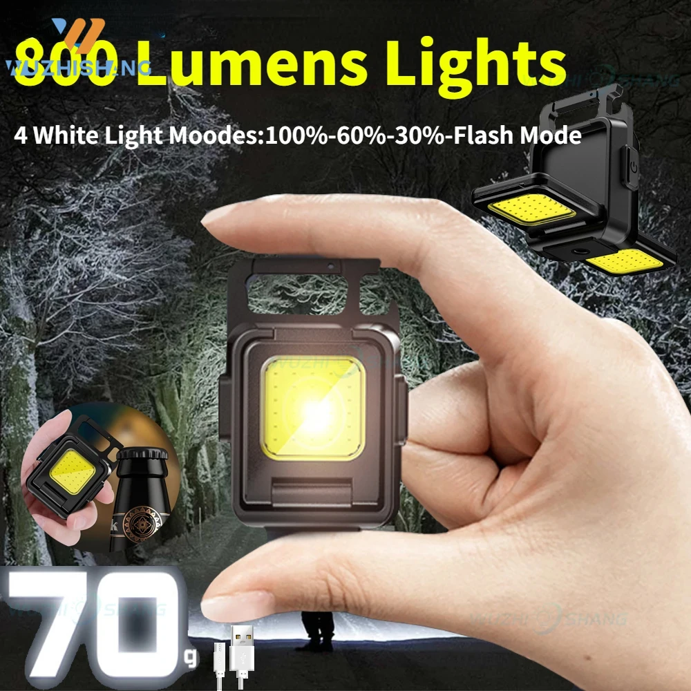 Mini Multifunctional LED Flashlight Keychain Light Double COB Lights USB RechargeableWork Light Emergency Portable Light Camping
Mini Multifunctional LED Flashlight Keychain Light Double COB Lights USB RechargeableWork Light Emergency Portable Light Camping