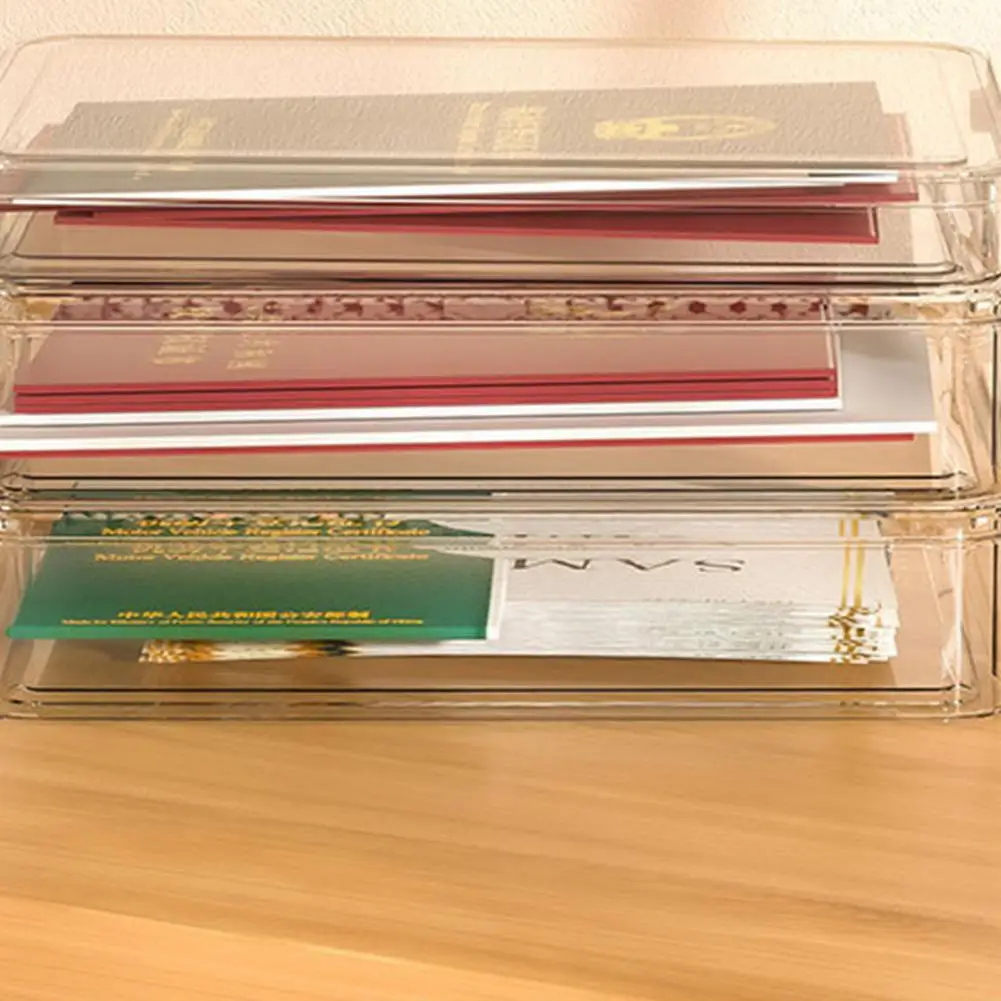 Id Storage Organizer Dustproof Transparent Document Organizer Box with Comfortable Grip Handle for Marriage Certificate
Id Storage Organizer Dustproof Transparent Document Organizer Box with Comfortable Grip Handle for Marriage Certificate