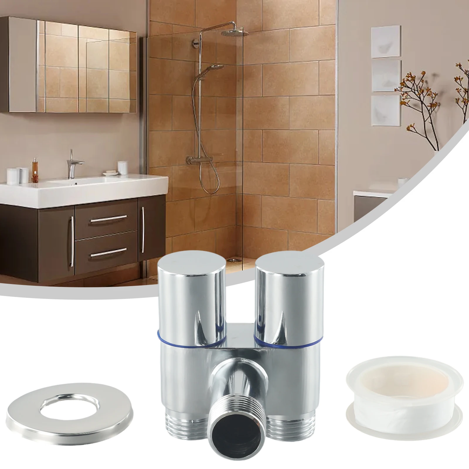 G1/2Inch Double Control Angle Valve 1 In Two Out Wall Mount Washing Machine Faucet Triangle Valve Bathroom Accessories
G1/2Inch Double Control Angle Valve 1 In Two Out Wall Mount Washing Machine Faucet Triangle Valve Bathroom Accessories
