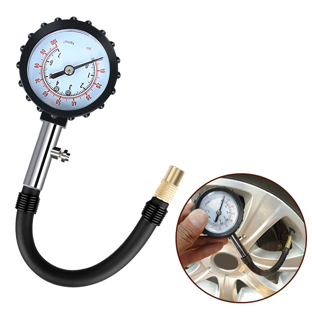 Car Truck Tire Pressure Gauge Air Gauge Tester Hose 0-100 PSI Parts Provides Precise Readings To Ensure Optimal Tire Inflation.
Car Truck Tire Pressure Gauge Air Gauge Tester Hose 0-100 PSI Parts Provides Precise Readings To Ensure Optimal Tire Inflation.