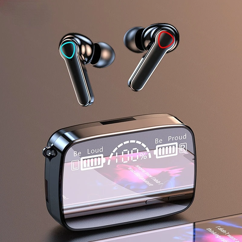 

M19 Bluetooth Earphone Wireless Headphones TWS with Mic BT5.1 Waterproof Headsets HiFi Stereo Sport Gaming Earbuds Low Latency