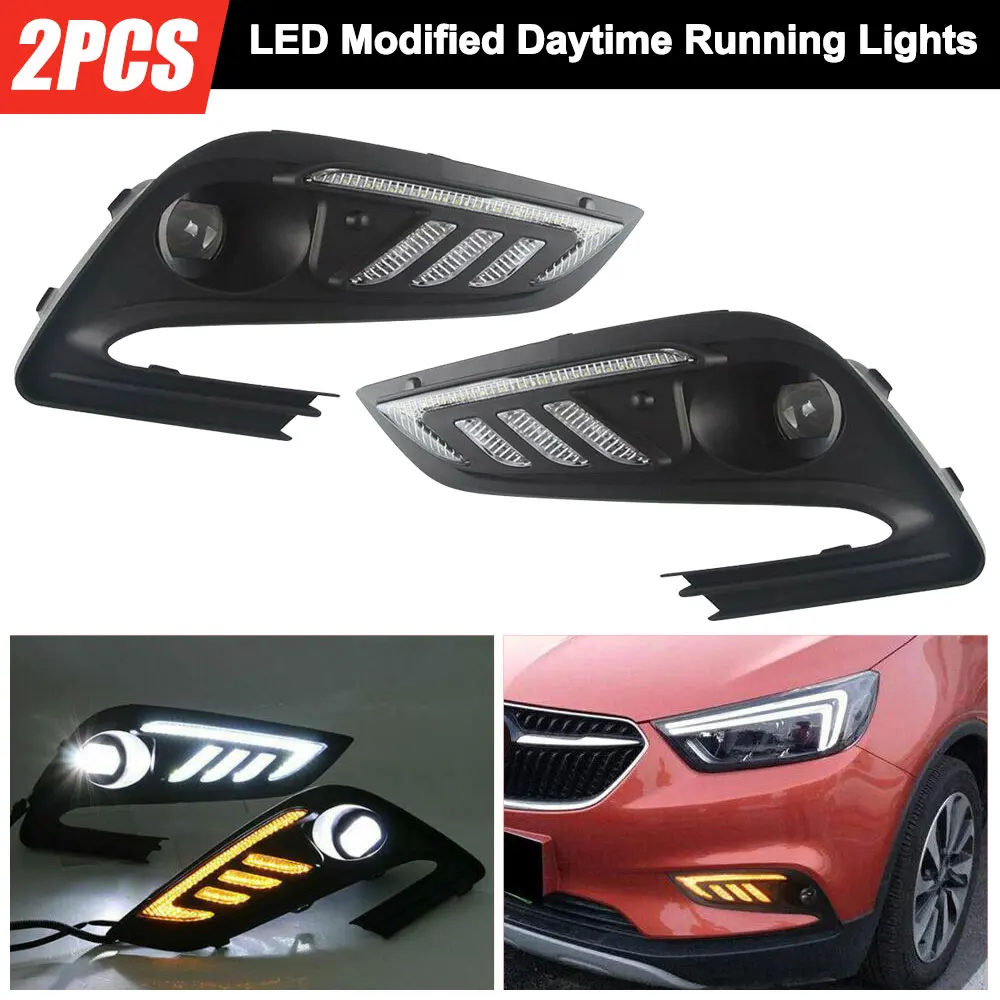 For Buick Encore 2016-2019 LED Daytime Running Lights Fog Lamp DRL w/Turn Signal
For Buick Encore 2016-2019 LED Daytime Running Lights Fog Lamp DRL w/Turn Signal