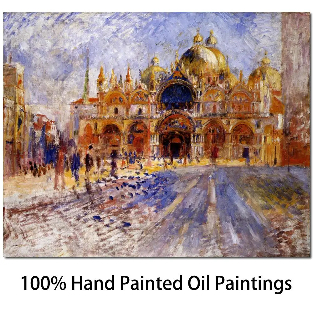 

Handmade Oil Painting Canvas Reproduction Abstract Landscape The Piazza San Marco Pierre Auguste Renoir Art High Quality