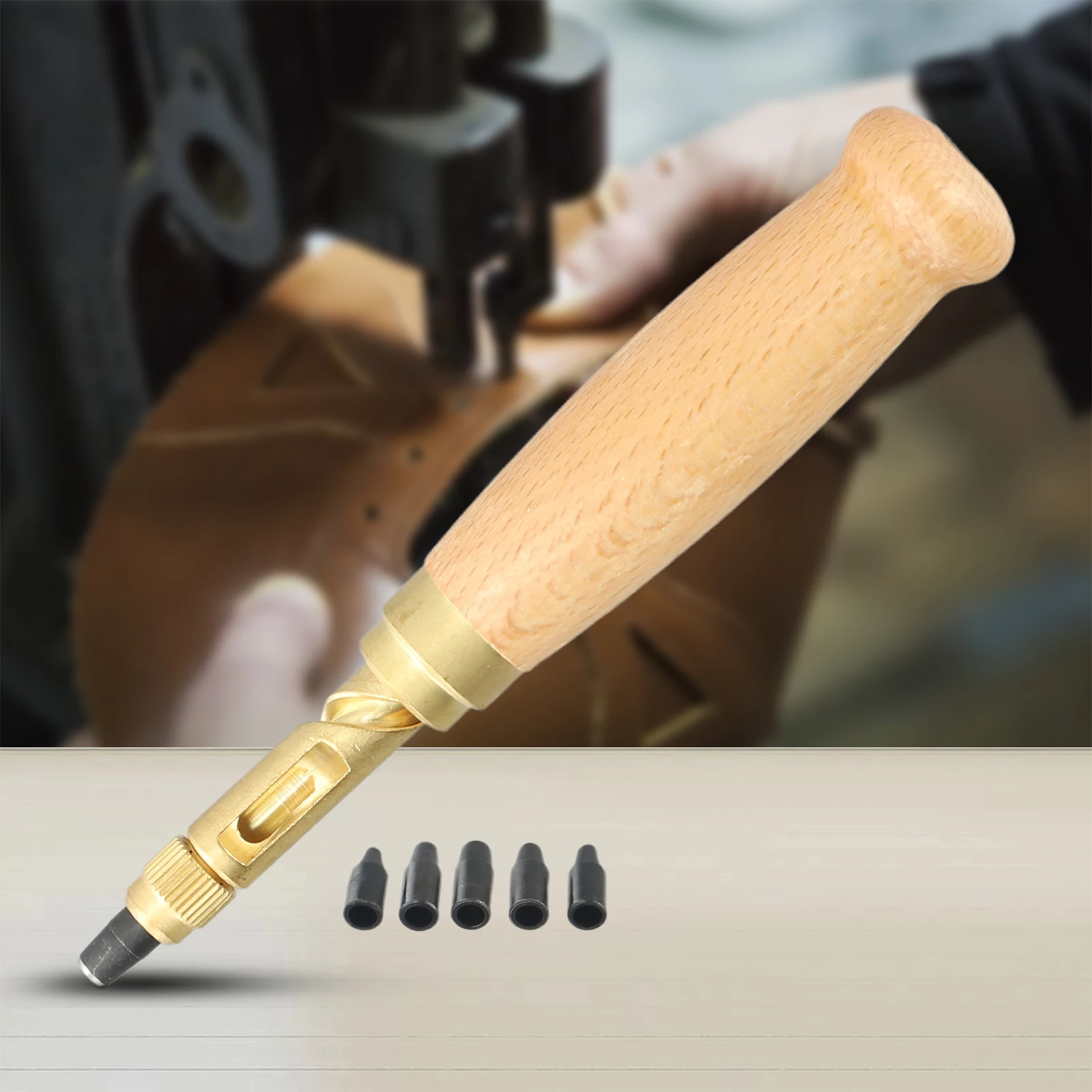 Hole Puncher With 6 Size Tip 1.5-4mm Automatic Belts Screw Punch Leather Tool Wide Chip Removal Groove Punch Tool Sets
Hole Puncher With 6 Size Tip 1.5-4mm Automatic Belts Screw Punch Leather Tool Wide Chip Removal Groove Punch Tool Sets