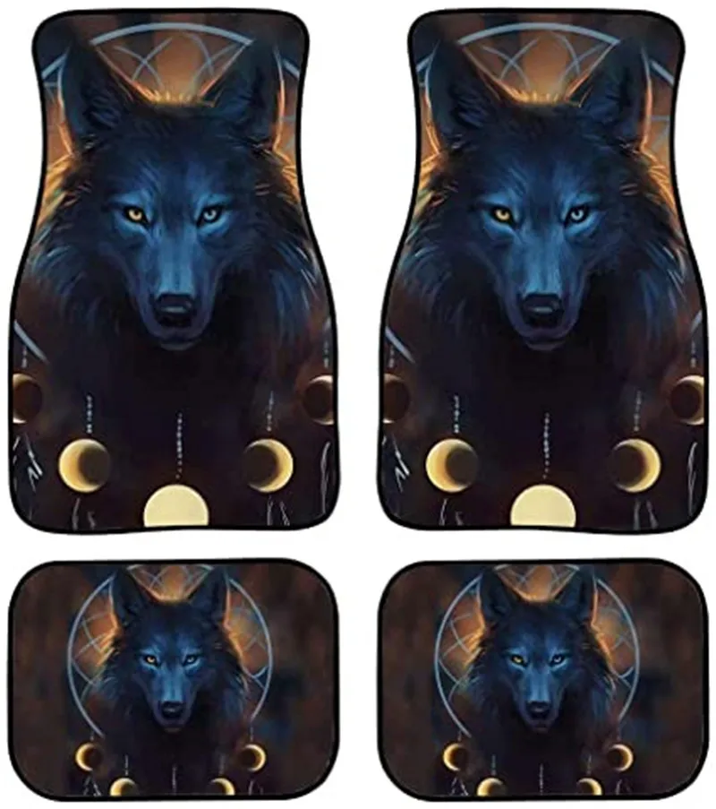 Three Moon Wolf Print Waterproof Rubber Car Mats 4PCS Car Universal Foot Mat Pattern
Three Moon Wolf Print Waterproof Rubber Car Mats 4PCS Car Universal Foot Mat Pattern