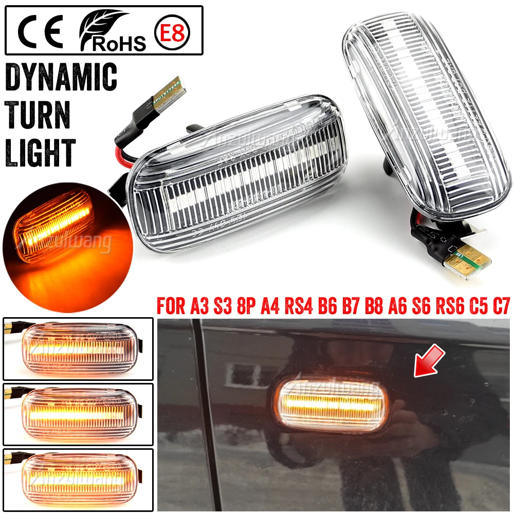 Sequential Flashing LED Turn Signal Side Marker Light Dynamic Interior Light For Audi A3 S3 8P A4 S4 RS4 B6 B7 A6 S6 RS6 C5 C7
Sequential Flashing LED Turn Signal Side Marker Light Dynamic Interior Light For Audi A3 S3 8P A4 S4 RS4 B6 B7 A6 S6 RS6 C5 C7