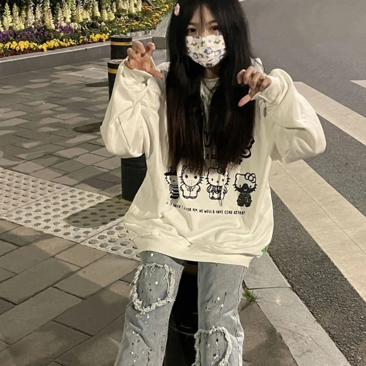 Kawaii Sanrio Hellokitty Anime Kawaii New Fashion Versatile Fashion Hoodie Cute Sweet Casual Comfortable Hoodie
Kawaii Sanrio Hellokitty Anime Kawaii New Fashion Versatile Fashion Hoodie Cute Sweet Casual Comfortable Hoodie