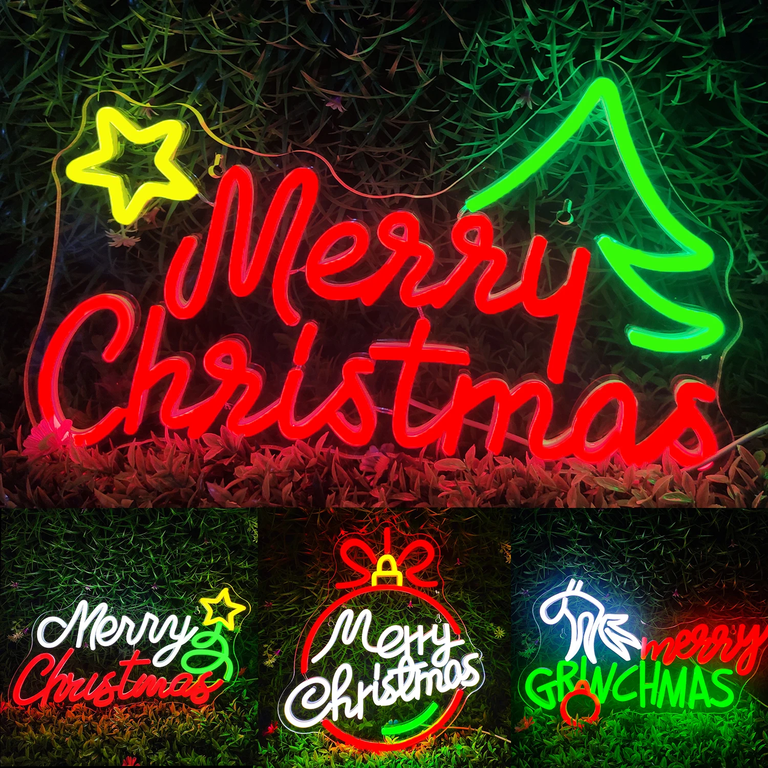

Merry Christmas Neon Sign Family Holiday New Year Christmas neon light Wall Decoration Living Dining bar Children's Room Gift