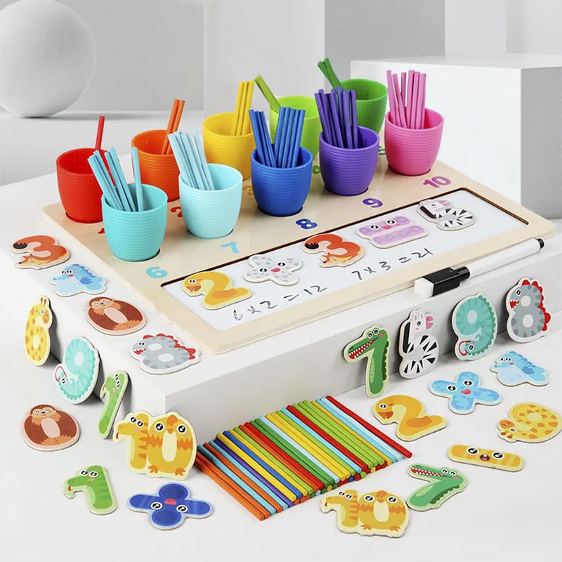 Children's Mathematics Teaching Aids Kids Intelligence Development Baby Early Education Puzzle Color Classification Matching Toy
Children's Mathematics Teaching Aids Kids Intelligence Development Baby Early Education Puzzle Color Classification Matching Toy