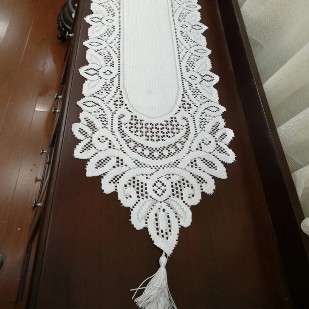 Table Runner Vintage Hand Knitted Floral Lace Table Runner Tasseled Edge Floral Table Cloth For Engagement Wedding Party Decor
Table Runner Vintage Hand Knitted Floral Lace Table Runner Tasseled Edge Floral Table Cloth For Engagement Wedding Party Decor