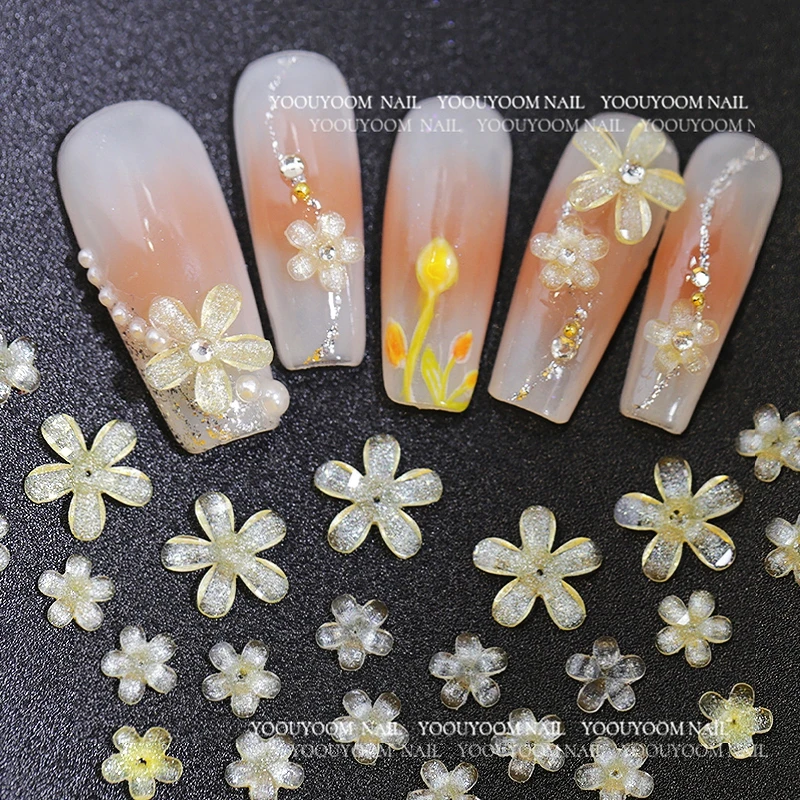 50PCS 6MM 8MM Five-petaled Flowers Nail Art Charms Glitter 3D Nail Decoration Accessories Parts Nail Supplies For Professionals
50PCS 6MM 8MM Five-petaled Flowers Nail Art Charms Glitter 3D Nail Decoration Accessories Parts Nail Supplies For Professionals