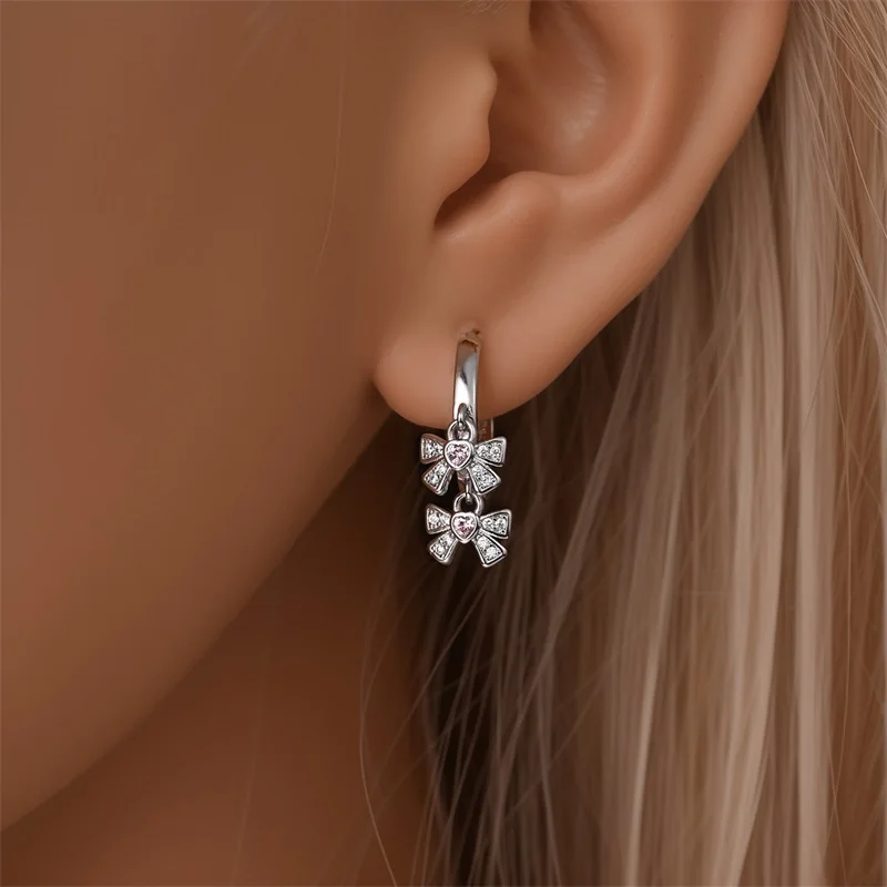 Women's 925 Sterling Silver Bow Princess Powder Sparkling Zircon Trendy Earrings Fit For Wedding Party Exquisite Jewelry 4 Mallzona S354039a109134a57b4fc4c8d0178194cf Women's 925 Sterling Silver Bow Princess Powder Sparkling Zircon Trendy Earrings Fit For Wedding Party Exquisite Jewelry Mallzona