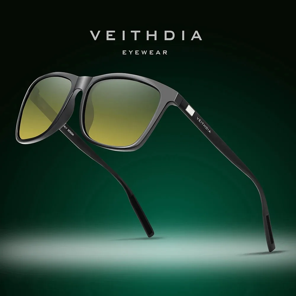 

VEITHDIA Sunglasses Pilot Men Brand Driving Fashion Polarized UV400 Lens Unisex Vintage Eyewear Male Glasses For Women VT6108