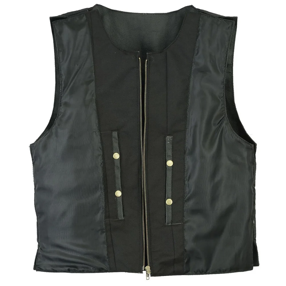 

Black Faux Leather Waistcoat for Men Sleeveless Bikers Vest Suitable for Various Club Activities and Casual Outfits