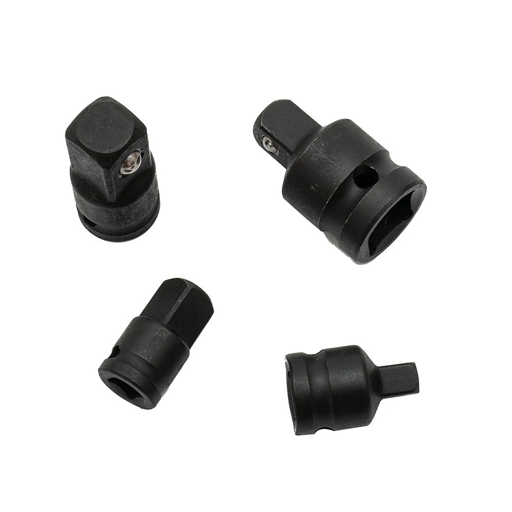 

4pcs 1/4 3/8 1/2 Steel Air Impact Adapter Converter Socket Set Reducer Drive For Multiple Outlets Parts Tool Accessories
