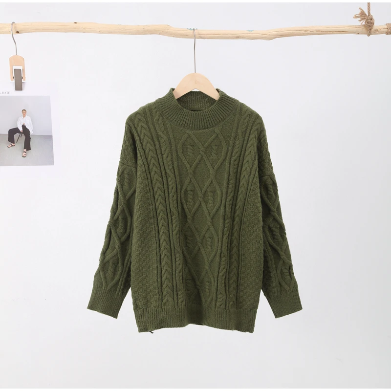 Thick Twisted Sweater Women Autumn Long Sleeve O-neck Female Knitted Pullover Solid Casual Loose Lady Knitwear Tops 3 Mallzona S35472006c77e4fe9b22c7fae353e5243Y Thick Twisted Sweater Women Autumn Long Sleeve O-neck Female Knitted Pullover Solid Casual Loose Lady Knitwear Tops Mallzona