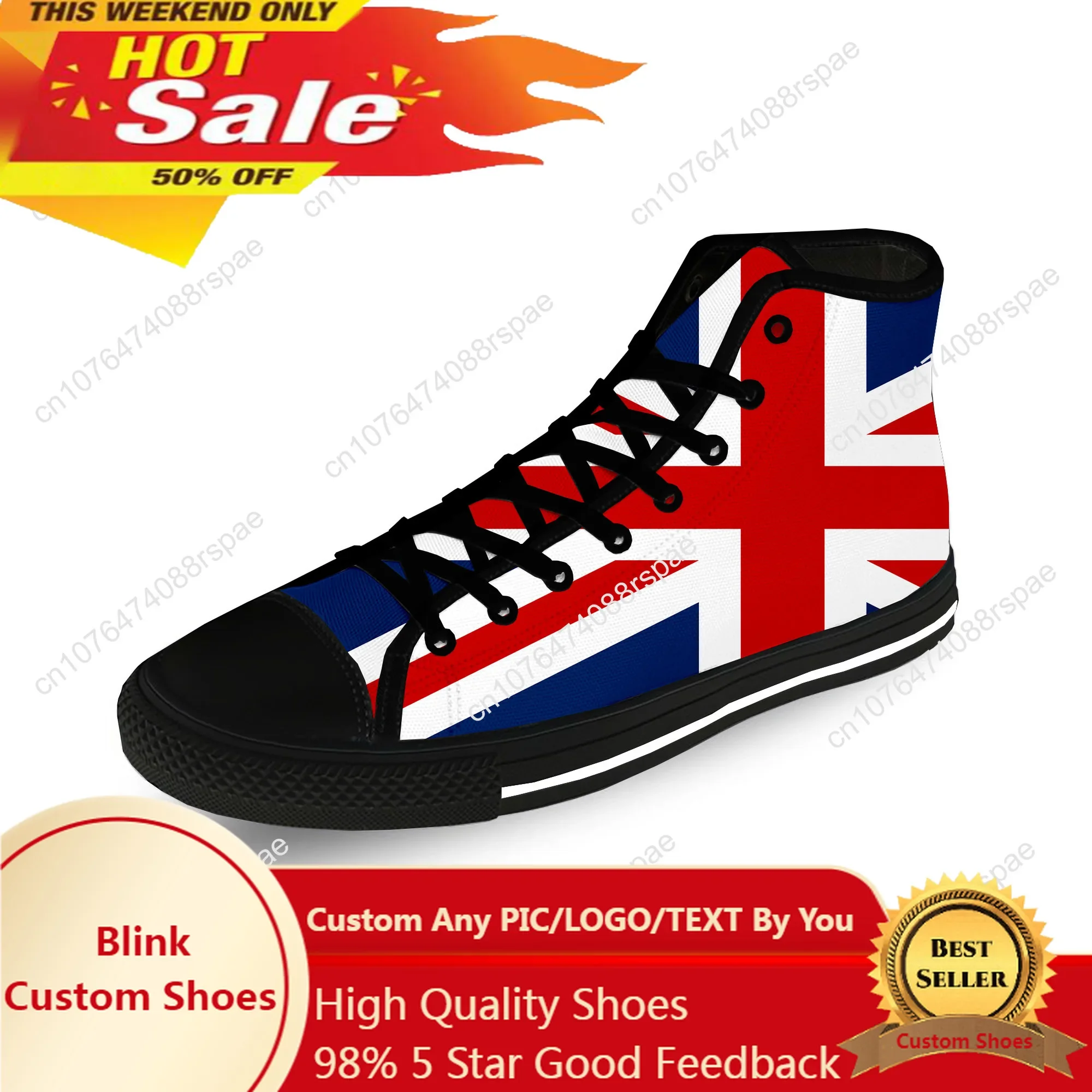 Britain British UK Flag Union Jack Casual Cloth Fashion 3D Print High Top Canvas Shoes Men Women Lightweight Breathable Sneakers
Britain British UK Flag Union Jack Casual Cloth Fashion 3D Print High Top Canvas Shoes Men Women Lightweight Breathable Sneakers