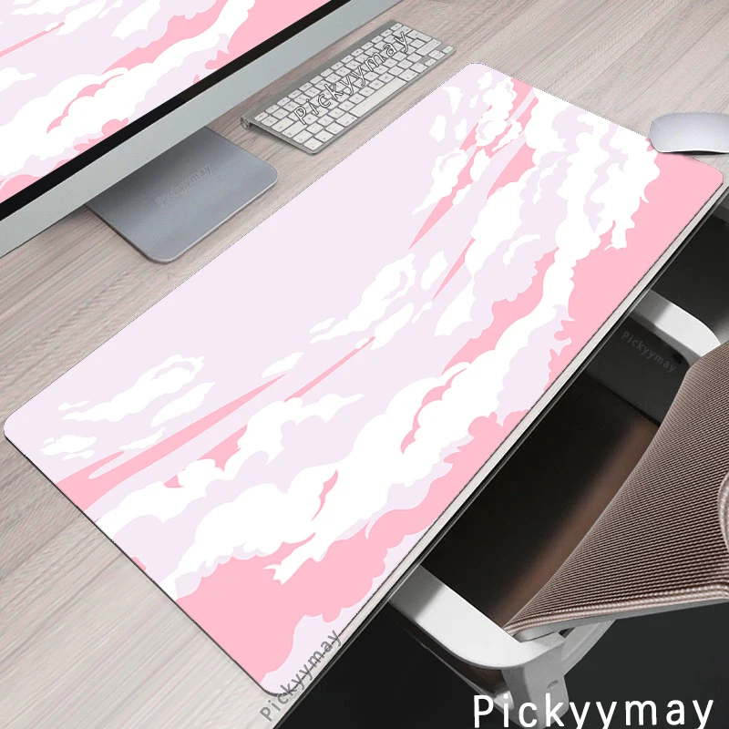 

Cloud Pink Mouse Pads Gaming Mousepad PC Gamer Mouse Mat Keyboard Mats Desk Pad Office Mousepads XXL 90x40cm For Computer