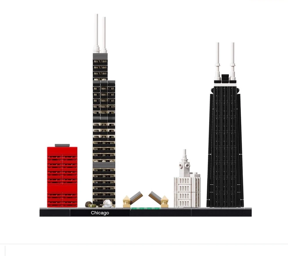 444pcs Creative Expert Chicago landmark Model Compatible 21033 Moc Building Blocks Bricks Educational Kids Children Toys 444pcs Creative Expert Chicago landmark Model Compatible 21033 Moc Building Blocks Bricks Educational Kids Children Toys