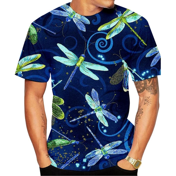 Animal Series 3D Dragonfly T-Shirt High-Quality Casual Animal T-Shirts Funny Men Short Sleeve Personality 3D Print Ees
Animal Series 3D Dragonfly T-Shirt High-Quality Casual Animal T-Shirts Funny Men Short Sleeve Personality 3D Print Ees