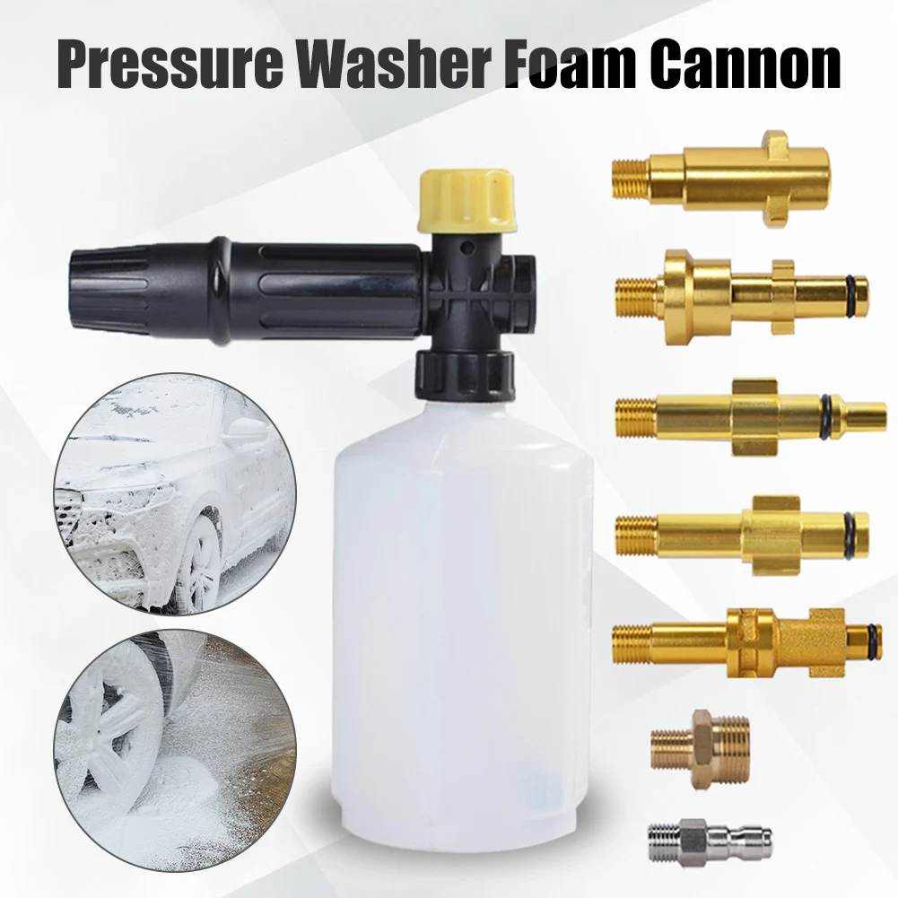 1PCS High Pressure Car Washer Snow Foam Lance Foam Nozzle Foam Cannon Soap Gun Car Cleaning Machine Auto Water Gun Foam Pot
1PCS High Pressure Car Washer Snow Foam Lance Foam Nozzle Foam Cannon Soap Gun Car Cleaning Machine Auto Water Gun Foam Pot