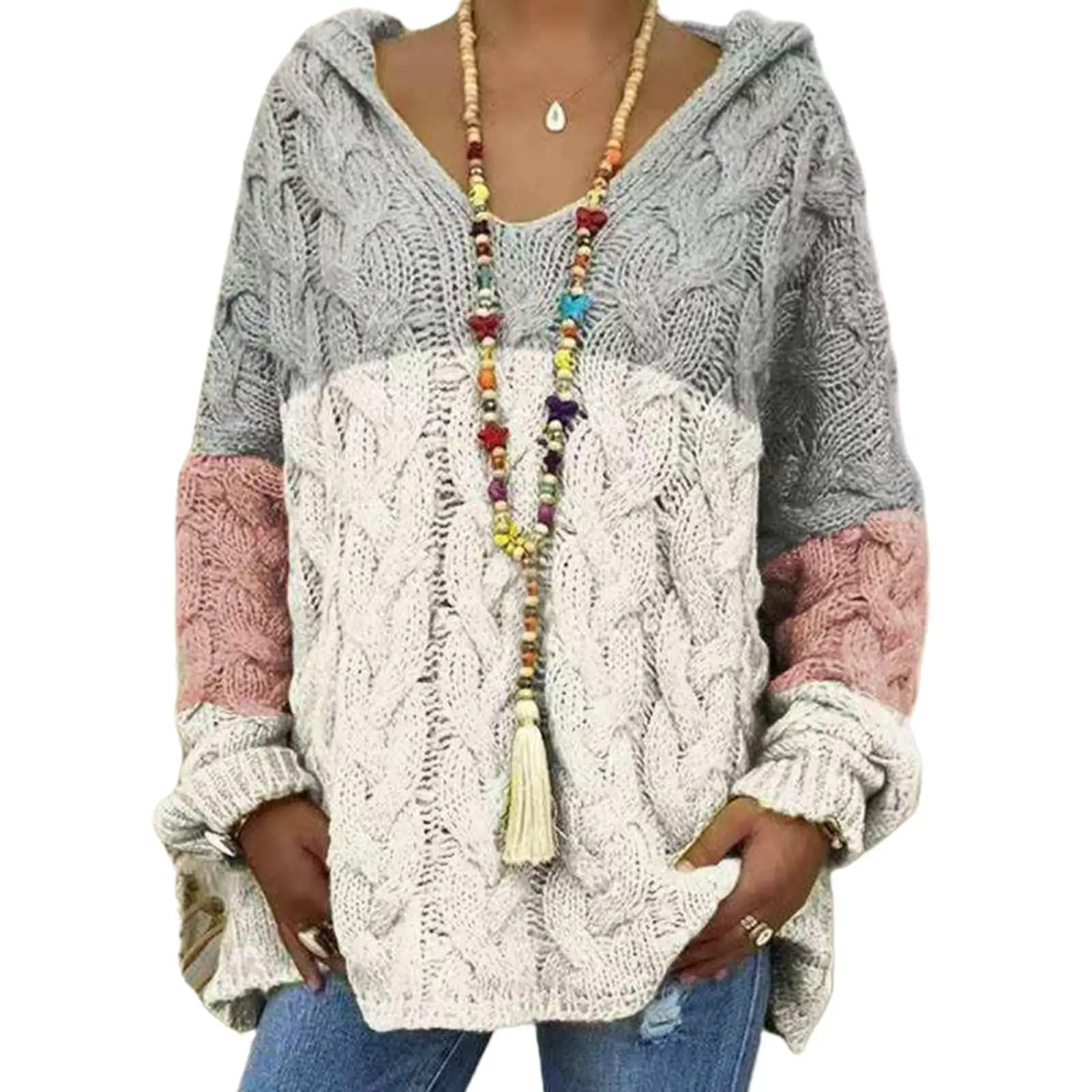 2023 Women New Autumn Winter Tops V-Neck Long Sleeve Loose Women Sweater Fashion Patchwork Thick Pullover Casual Plus Size Tops
2023 Women New Autumn Winter Tops V-Neck Long Sleeve Loose Women Sweater Fashion Patchwork Thick Pullover Casual Plus Size Tops