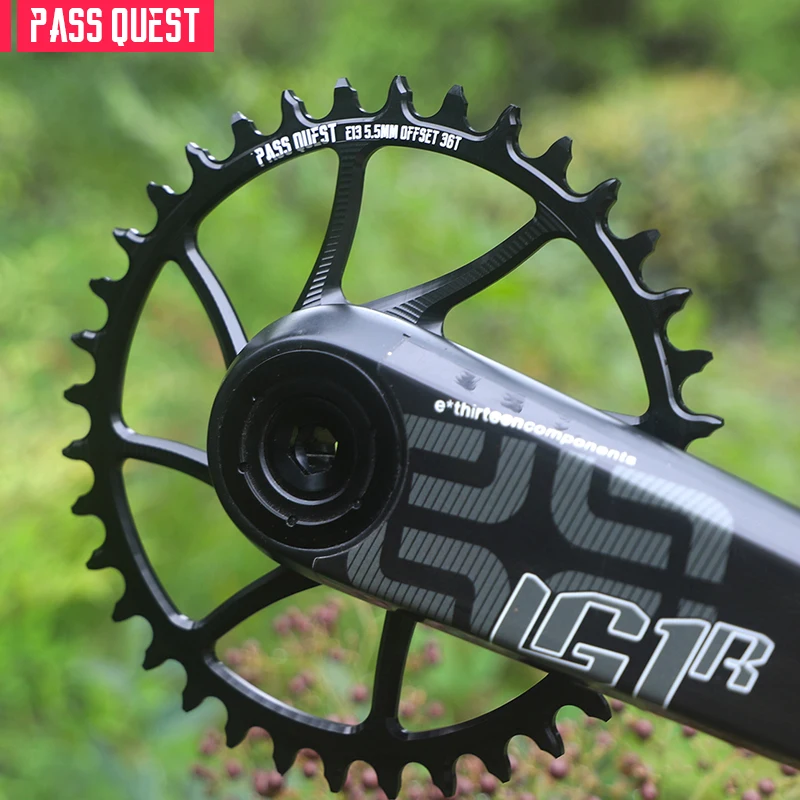 PASS QUEST 3mm Offset E-Bike Chainring Black/Silver 28/30/32/34/36/38/40T Chain Wheel for E13 BOOST E*THIRTEEN XCX MTB Sprocket
PASS QUEST 3mm Offset E-Bike Chainring Black/Silver 28/30/32/34/36/38/40T Chain Wheel for E13 BOOST E*THIRTEEN XCX MTB Sprocket