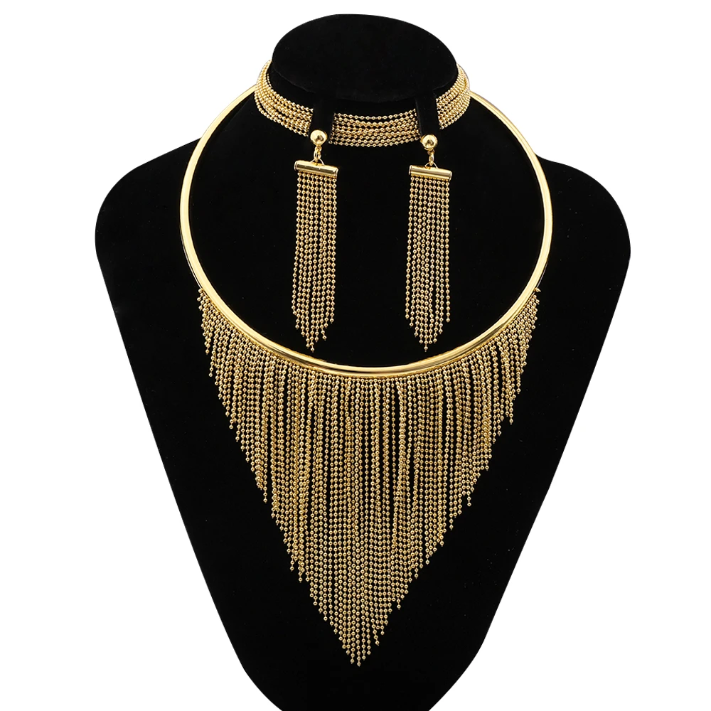 Necklace And Earing Sets Tassel Necklace Earrings For Women Gold Colour Jewelry Sets Anniversary Accessories Gift
Necklace And Earing Sets Tassel Necklace Earrings For Women Gold Colour Jewelry Sets Anniversary Accessories Gift