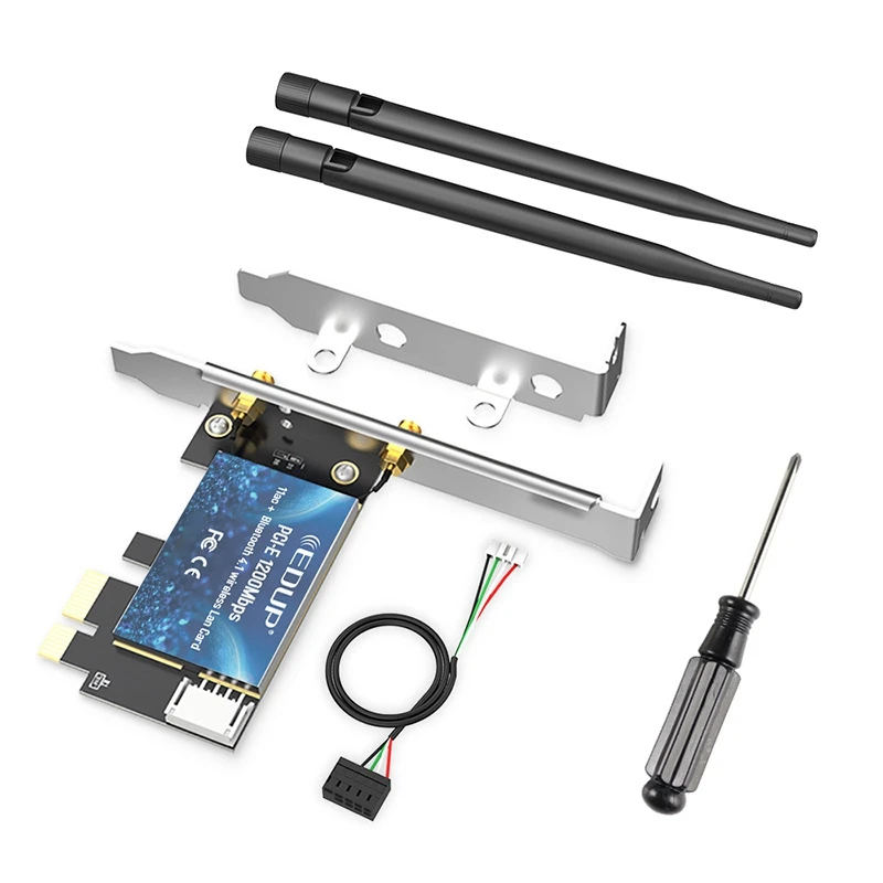 EDUP PCIE Wireless Card 1300M Dual-Band Gigabit Network Card Network Card Wifi Receiver
EDUP PCIE Wireless Card 1300M Dual-Band Gigabit Network Card Network Card Wifi Receiver